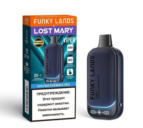 FUNKY LANDS и LOST MARY Viper 30000 original (Клубника Киви)